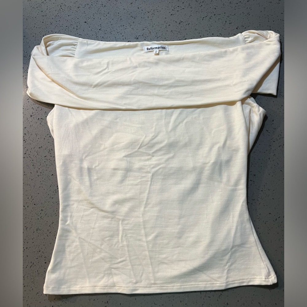 COPY - Reformation Cello Knit Top- White Size Small